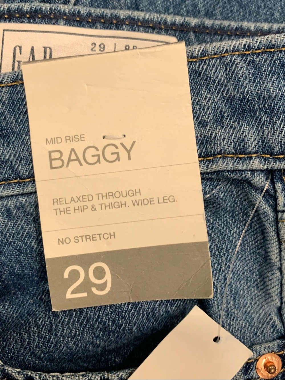 GAP Baggy Jeans - Light Blue Denim - Picture 3 of 4